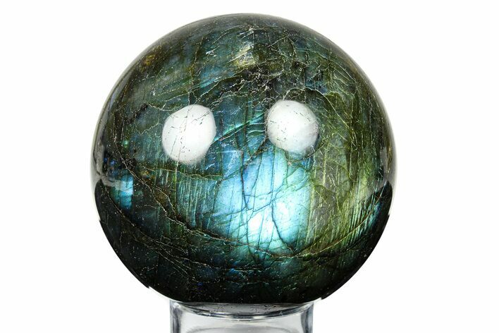 Flashy, Polished Labradorite Sphere - Great Color Play #292090